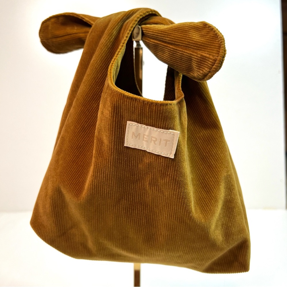 MERIT Cosmetics Signature Corduroy Caramel Color Makeup Bag - Picture 7 of 16